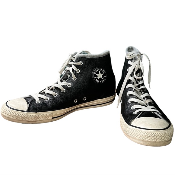 Converse All Star Chuck Taylor Leather Shearling High Top Sneakers size 12